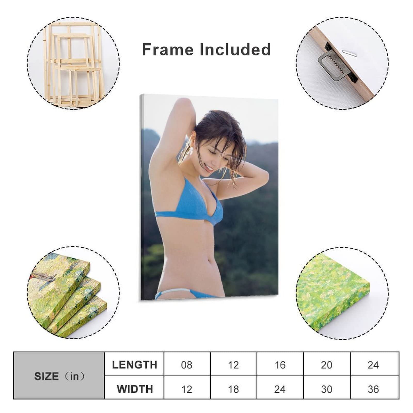 Amazon.co.jp: 南里美希 ビキニ 下着 水着ポスター キャンバス 芸術